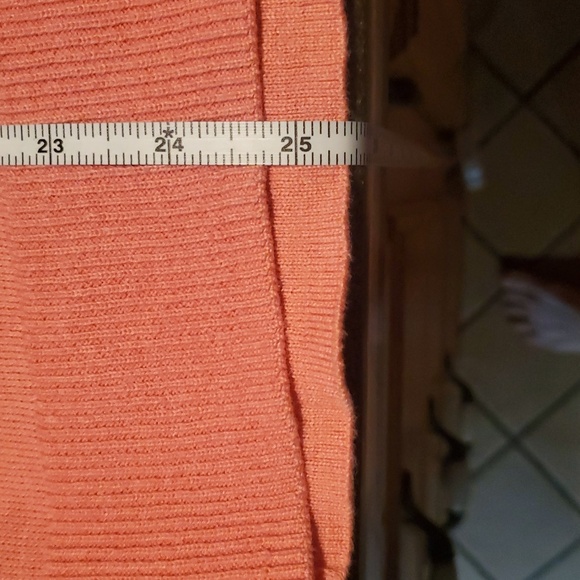 Vince Camuto Vneck Ocean Coral Collared Long Slv‎ Sz. XS Sweater - Picture 14 of 15